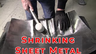 Metal Shaping for Beginners Shrinking Sheet Metal [upl. by Katzir]