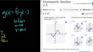 Use the Graph of fx to Graph gx  fx  3 MyMathlab Homework [upl. by Pozzy]