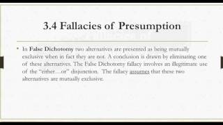 34 Fallacies of Presumption [upl. by Alywt]