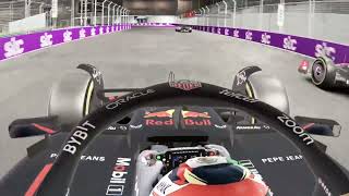 Sergio Perez Onboard Jeddah Grand Prix 2024  ASSETTO CORSA [upl. by Ecital564]