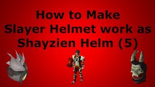 How to Make Shayzien Slayer Helmet in OSRS [upl. by Eul]