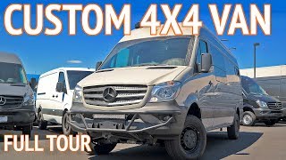 4x4 Mercedes Sprinter Van Conversion Tour  Custom Camper Build by Outside Van [upl. by Aldora]