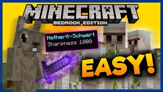 Schärfe 1000 OPVerzauberung Trick MCPE ⚔️ Minecraft Bedrock Tutorial [upl. by Altis856]