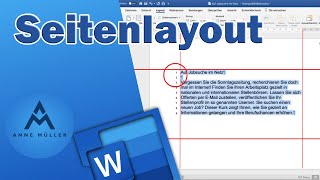 Seitenlayout und Zeilennummern in Word erstellen [upl. by Namlaz935]