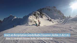 SkiAbfahrt vom Füssener Jöchle im Tannheimer Tal [upl. by Cuyler615]