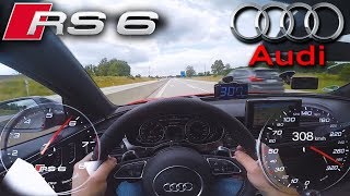 Crazy RS6 Performance on German Autobahn ✔ [upl. by Loy937]