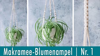 Makramee Blumenampel  Schritt für Schritt Anleitung  DIY [upl. by Arretal]