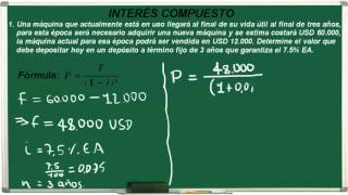 Interés Compuesto Matemática Financiera Ejercicios [upl. by Nauquf]