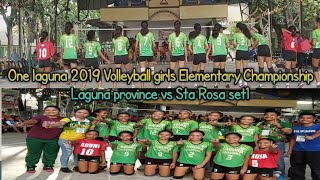 One Laguna 2019 volleyball girls elementary championship game laguna vs sta rosa set1 volleyball [upl. by Sabelle]