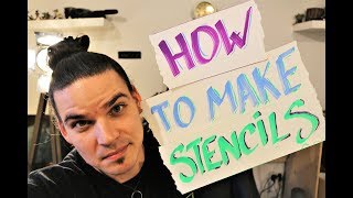 How to make STENCILS for SPRAY PAINT ART [upl. by Ahtenak793]