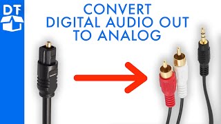 How To Covert Digital Audio Out To Analog  RCA or 35mm AUX Samsung TV [upl. by Armanda725]