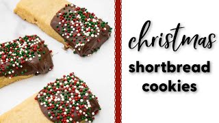 Christmas Shortbread Cookies Chocolate Dipped [upl. by Kus]