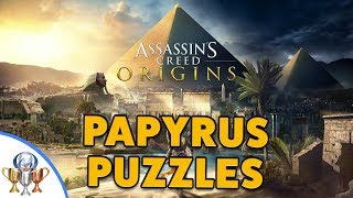 Assassins Creed Origins PAPYRUS PUZZLES  All Papyrus Mystery Puzzle and Solutions Walkthrough [upl. by Karoly]