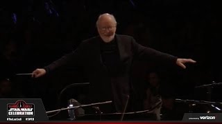 JOHN WILLIAMS musical tribute to Carrie Fisher at Star Wars Celebration 2017 [upl. by Drida]