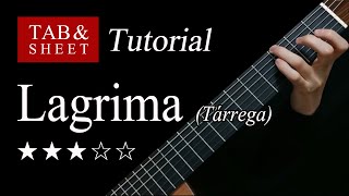 Lagrima  Guitar Lesson  TAB [upl. by Nairde]