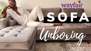 Wayfair Reversible Sectional UnboxingAssembly  Wil Mikahson [upl. by Phelia114]