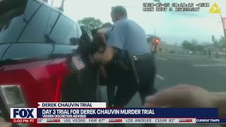 George Floyd Police bodycam video played in court showing full encounter with Derek Chauvin [upl. by Anahc293]