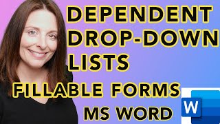 Create Dependent DropDown List in Word  Fillable Forms Microsoft Word [upl. by Geri]