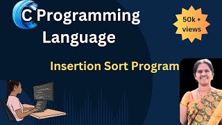 INSERTION SORT in C  C programming in telugu [upl. by Fiorenza8]