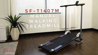 Sunny Health amp Fitness SFT1407M Manual Walking Treadmill [upl. by Wilton]