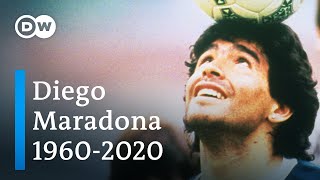 Football legend Diego Maradona dies at 60  DW News [upl. by Ashly]