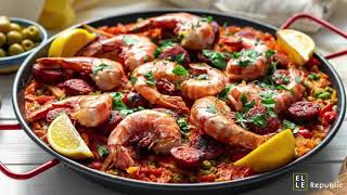 Paella with Prawns and Chorizo Recipe [upl. by Barimah348]