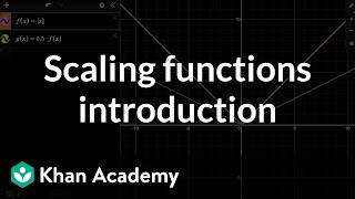 Scaling functions introduction  Transformations of functions  Algebra 2  Khan Academy [upl. by Aryam]