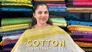 Cotton Unstitched Suits [upl. by Landsman]