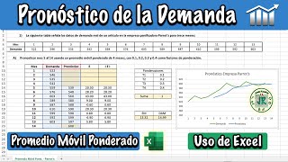 1 Promedio Móvil Simple  Pronostico de la Demanda en Excel [upl. by Rahr441]