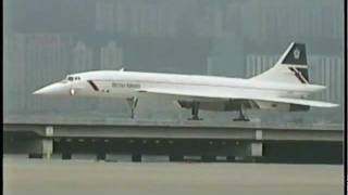 BRITISH AIRWAYS Concorde at Kai Tak 1996 [upl. by Reisman]