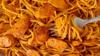 Spicy Sausage Spaghetti Pasta Recipe [upl. by Dnaltruoc]