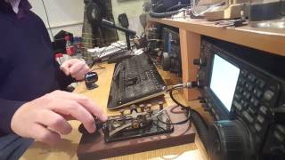 Morse Code QSO using an American military J38 telegraph key [upl. by Benetta793]