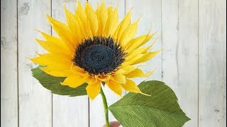 Como hacer flores de papel Girasoles Super faciles y rapidas  DIY Manualidades 22 [upl. by Gruber]