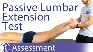 Passive Lumbar Extension Test PLET  Lumbar Instability [upl. by Notaek]