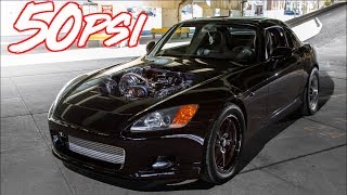 1350HP 2JZ S2000 50PSI Ride Along  Rolling Antilag BOOST [upl. by Bandur]