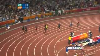 3rd 200m World Record  Usain Bolt 2008 Beijing 1930 [upl. by Notfa978]