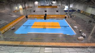 TO2015 Time Lapse Indoor Volleyball Court [upl. by Meador]