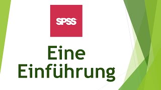 SPSS  eine Einführung [upl. by Ocirled]