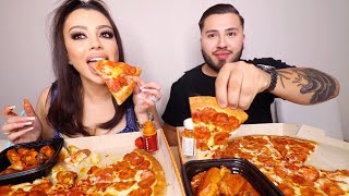 Little Caesars Pizza MUKBANG [upl. by Tybalt]