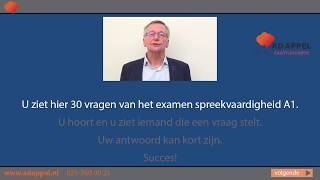 EXAMENTRAINER A1  Spreken  30 vragen  set 1 2025 [upl. by Erdah499]