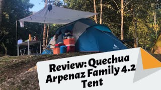 Tent Review Quechua Arpenaz Family 42  Review Khemah [upl. by Inajna949]