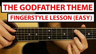 The Godfather Theme  EASY Fingerstyle Guitar Lesson Tutorial How to Play Fingerstyle [upl. by Nyllewell]