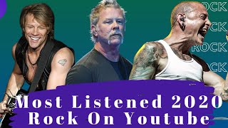 Top 100 Most Listened Rock Songs in 2020 On YouTube [upl. by Lyram]