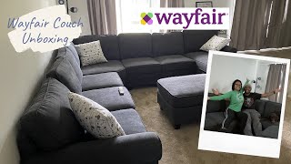 WAYFAIR COUCH UNBOXING AND REVIEW [upl. by Eidualc]