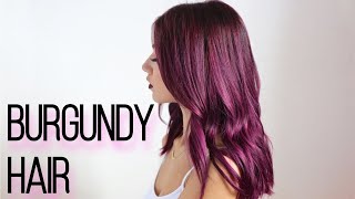 HOW TO DARK BURGUNDY HAIR DYE AT HOME [upl. by Arand]