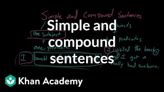 Simple and compound sentences  Syntax  Khan Academy [upl. by Addy314]