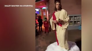 Man creates elaborate Jesus costume for Halloween [upl. by Eyatnod]