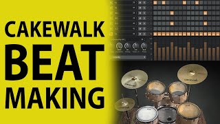 How To Use Cakewalk by Bandlab Making Drum Beats [upl. by Airlee662]