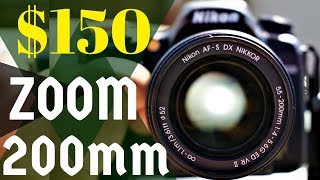 AFS DX NIKKOR 55200mm f456G ED VR II Lens Review  Nikon D7500  Compact  Light Weight [upl. by Nofets]