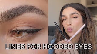 Winged Eyeliner For Hooded Eyes I 5 Easy Steps [upl. by Acisej]